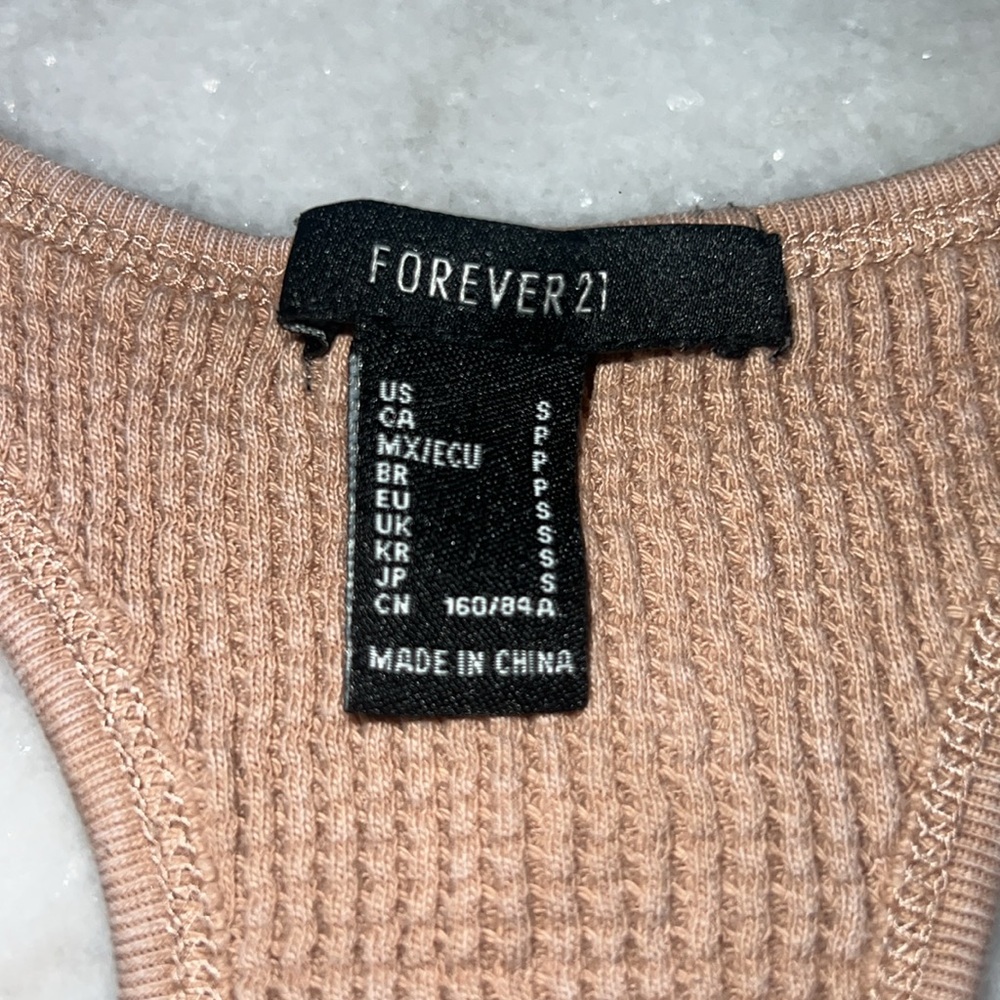Forever 21 Brown Ribbed Tank Top - Picture 3 of 3